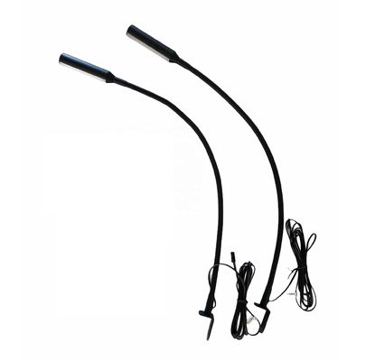 Hotel Project LED Touch Switch Reading Lamp CE Certified DC 12V Black Silver 0.35kg Indoor