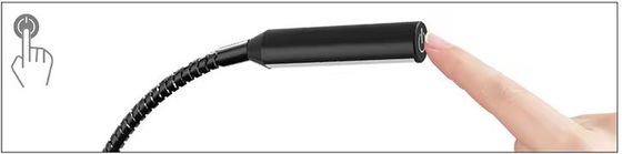 Hotel Project LED Touch Switch Reading Lamp CE Certified DC 12V Black Silver 0.35kg Indoor